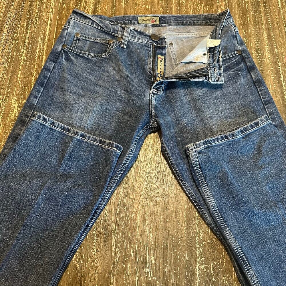 Wrangler 20X Boot Cut Western Cowboy Denim Stretch Jeans Blue Mens Size 33Wx33L